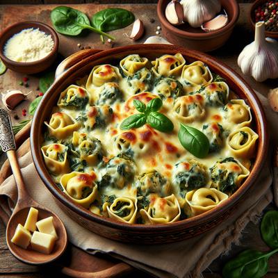 Image of Spinach and Artichoke Tortellini Casserole
