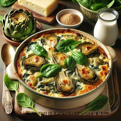 Image of Spinach and Artichokes Au Gratin