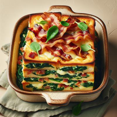 Image of Spinach and Bacon Strata