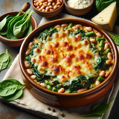 Image of Spinach and Beans Au Gratin