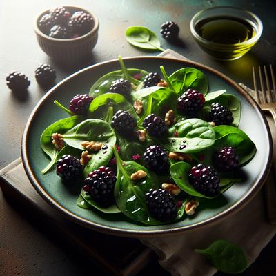 Image of Spinach and Blackberry Salad for One