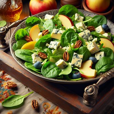 Image of Spinach and Blue Cheese Salad with Cider Vinaigrette