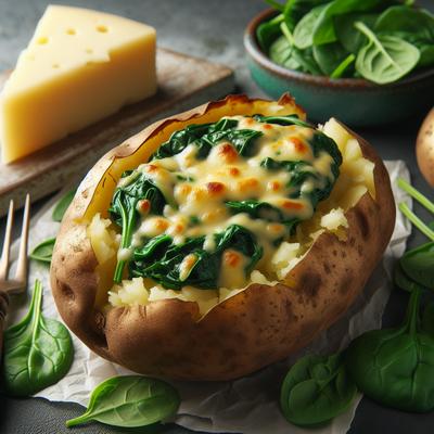 Image of Spinach and Cheese Baked Potato
