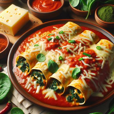 Image of Spinach and Cheese Enchiladas