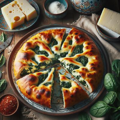 Image of Spinach and Cheese Turkish Pides