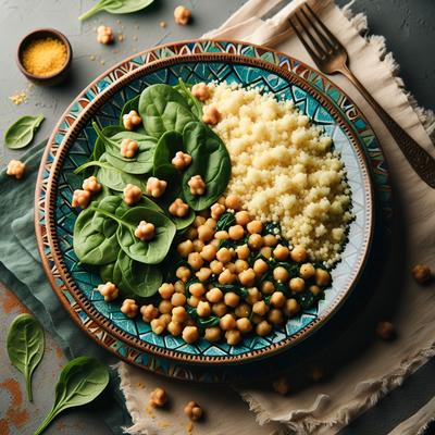 Image of Spinach and Chickpeas with Couscous