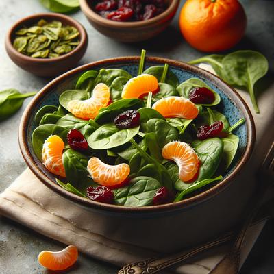 Image of Spinach and Clementine Salad with Dried Tart Cherries