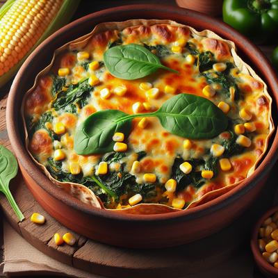 Image of Spinach and Corn Tortilla Bake