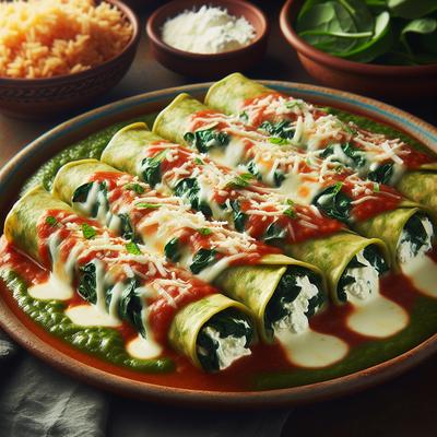 Image of Spinach and Cream Cheese Enchiladas