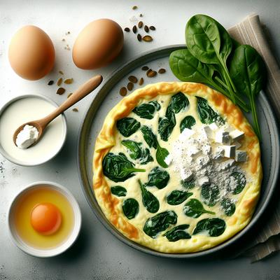 Image of Spinach and Cream Cheese Omelette