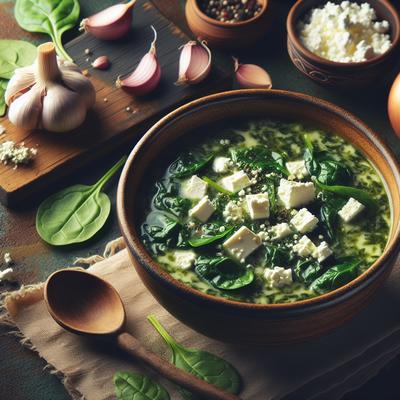 Image of Spinach and Feta Cheese Soup
