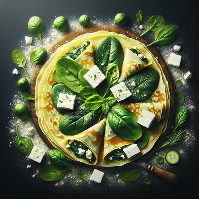 Image of Spinach and Feta Crepes