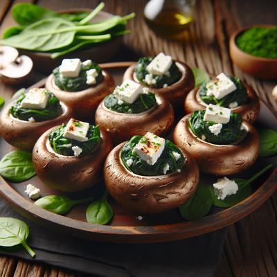 Image of Spinach and Feta Mushrooms
