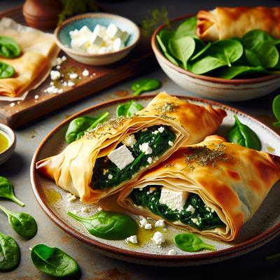 Image of Spinach and Feta Phyllo Parcels