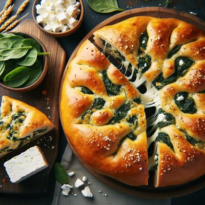Image of Spinach and Feta Stuffed Focaccia