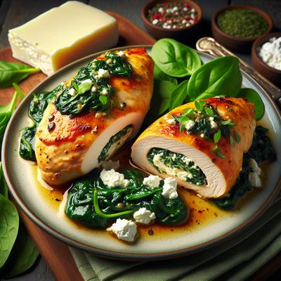 Image of Spinach and Goat Cheese Stuffed Chicken Breasts