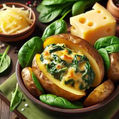 Image of Spinach and Gruyere Stuffed Potatoes