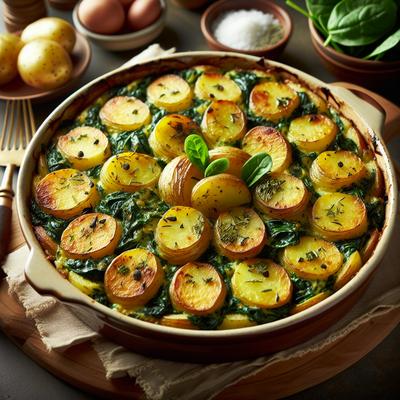 Image of Spinach and Herb Potato Casserole