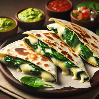 Image of Spinach and Mozzarella Quesadillas