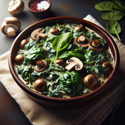 Image of Spinach and Mushroom Florentine