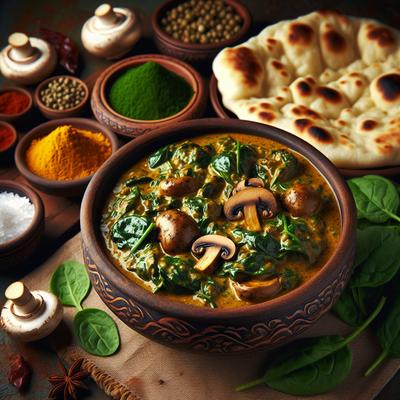 Image of Spinach and Mushroom Korma
