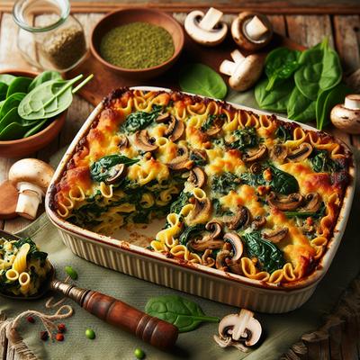 Image of Spinach and Mushroom Pasta Bake