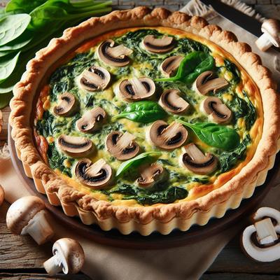 Image of Spinach and Mushroom Quiche
