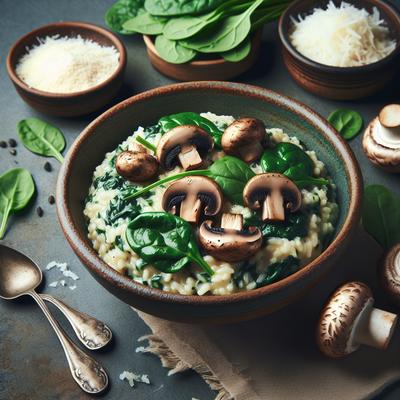 Image of Spinach and Mushroom Risotto