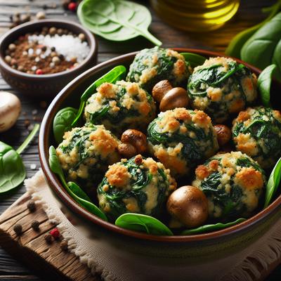 Image of Spinach and Mushroom Stuffing Balls