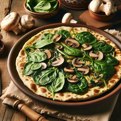 Image of Spinach and Mushroom Tortilla