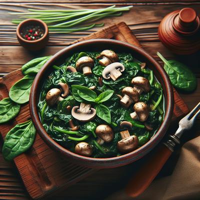 Image of Spinach and Mushrooms