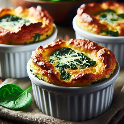 Image of Spinach and Parmesan Souffles