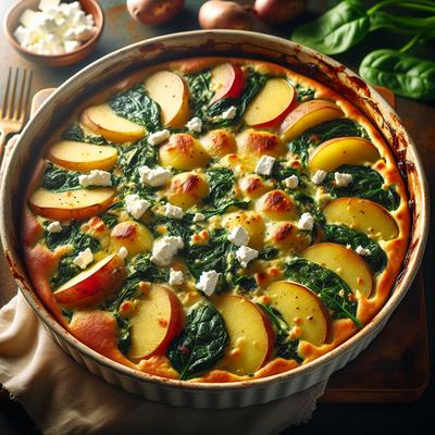 Image of Spinach and Potato Casserole W Feta Cheese