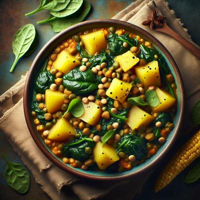 Image of Spinach and Potato Dhal