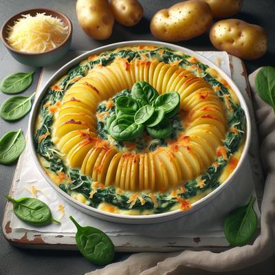 Image of Spinach and Potatoes Au Gratin