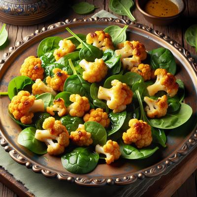 Image of Spinach and Roasted Cauliflower Salad