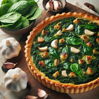 Image of Spinach and Roasted Garlic Tart