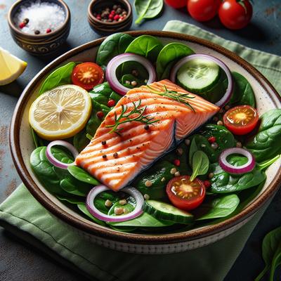 Image of Spinach and Salmon Salad