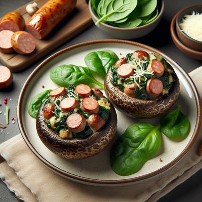 Image of Spinach and Sausage Stuffed Mushrooms