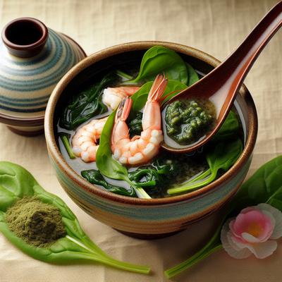 Image of Spinach and Shrimp Miso Soup