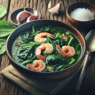 Image of Spinach and Shrimp Soup