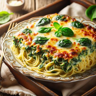 Image of Spinach and Spaghetti Casserole
