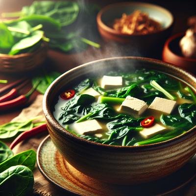 Image of Spinach and Tofu Soup