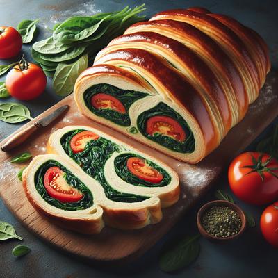 Image of Spinach and Tomato Crescent Bread