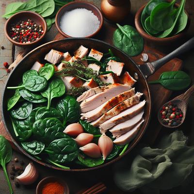 Image of Spinach and Turkey Skillet for 2