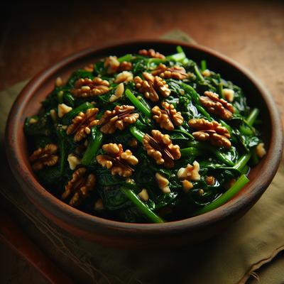 Image of Spinach and Walnut Stir Fry