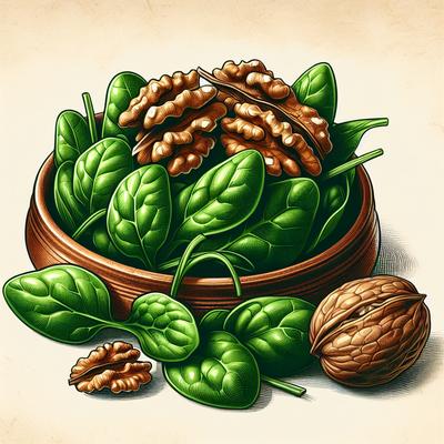 Image of Spinach and Walnuts