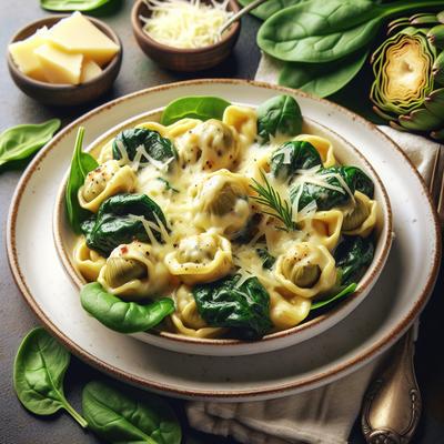 Image of Spinach Artichoke Cheesy Tortellini