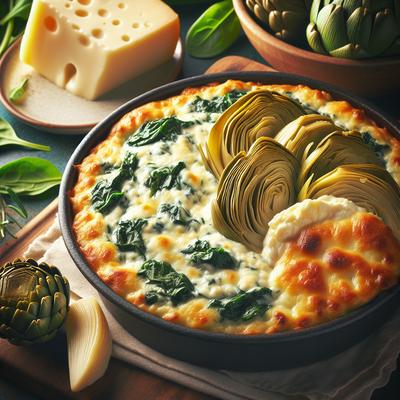Image of Spinach Artichoke Dip with Smoked Mozzarella