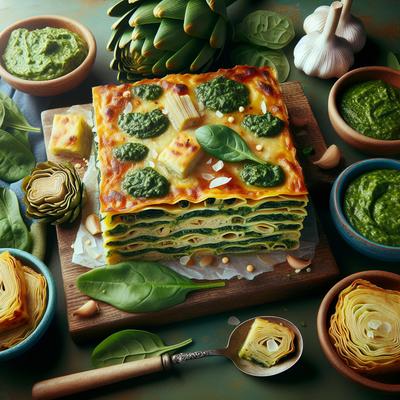 Image of Spinach Artichoke Pesto Lasagna